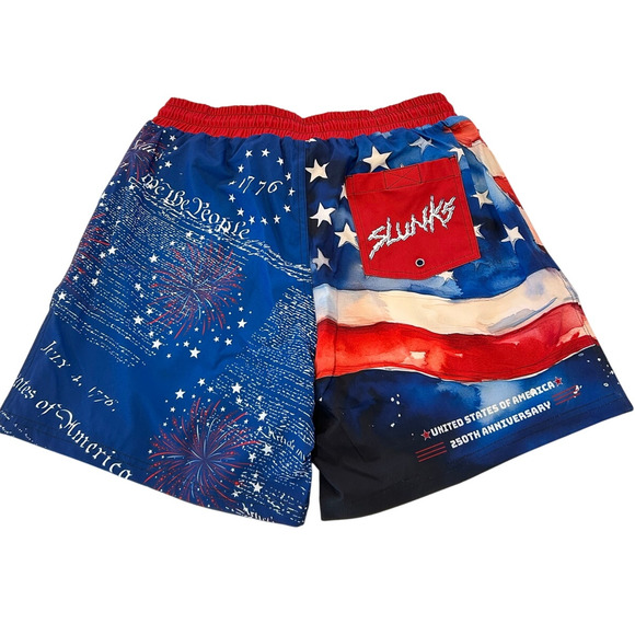 SLUNKS Men's MEDIUM 4th of July 250th US Anniversary - RARE! Brand new - Picture 2 of 3